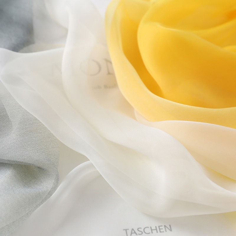 Khăn Quàng Cổ ONERI Bằng Lụa Chống Nắng Màu Gradient Cho Nữ