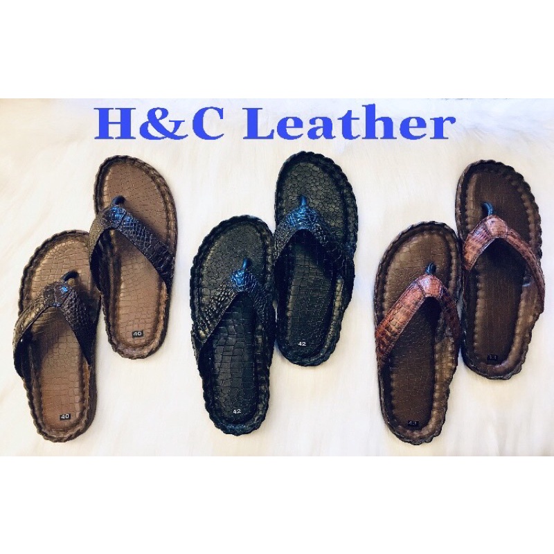 Dép kẹp da cá sấu thật 100%
