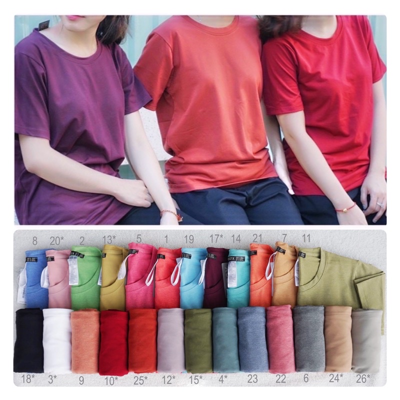 12 Màu Trơn- Áo thun trơn AGE2X form unisex chính hãng hàng VNXK Chất lượng cao