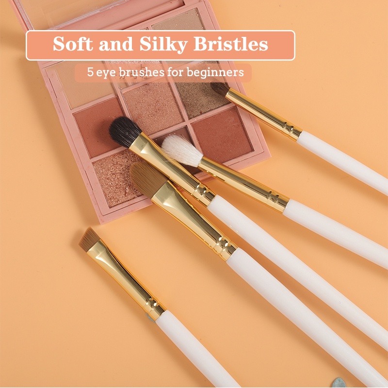 Bộ 5 Cọ Trang Điểm Phấn Mắt Lông Dê Cho Người Mới Bắt Đầu BJ5TZ