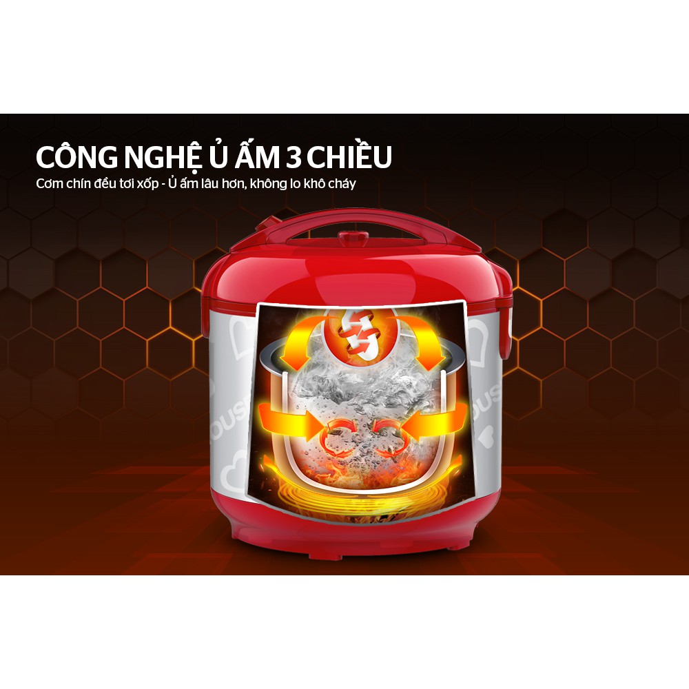 Nồi cơm điện 1.8L SUNHOUSE SH18S