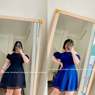 ĐẦM VOAN CỔ YẾM TRỄ VAI [ TNT SHOP BIGSIZE 60KG- 90KG ]