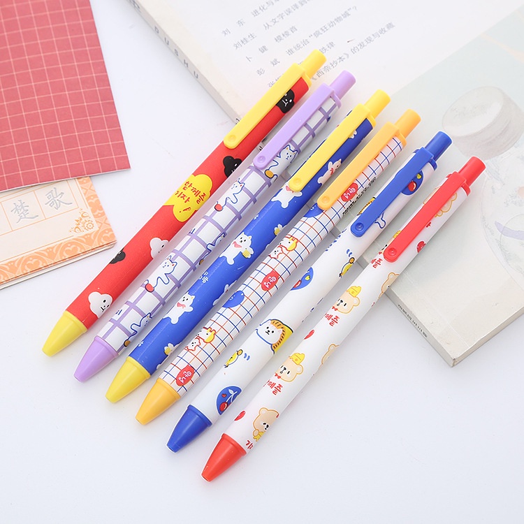 Set 6 Bút Bi Tạo Hình Động Vật Dễ Thương