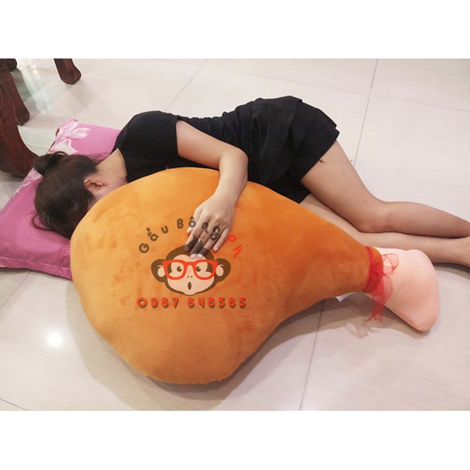Gấu bông đùi gà cao 1m vải cao cấp mịn