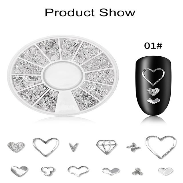 [Hàng mới về] Hộp phụ kiện trang trí móng tay 12 kiểu dáng 3D xinh xắn tuỳ chọn