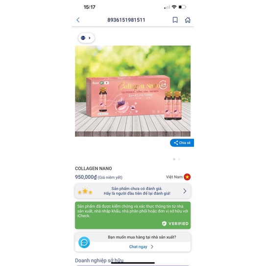 Nước uống Collagen Nano - Glutathion - Hồng sâm - Saffron 24 hours làm đẹp da, chống lão hóa