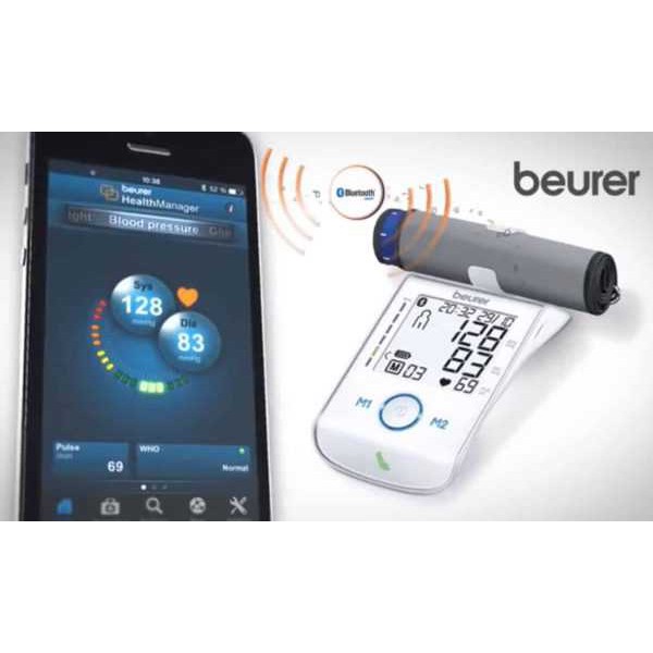 Máy đo huyết áp công nghệ bluetooth pin khô Beurer BM85-Hàng chính hãng,bảo hành 36 tháng