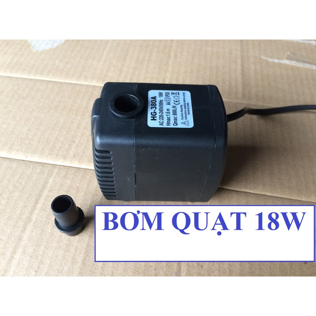 Máy bơm 18W quạt điều hòa hơi nước - máy bơm 18w Sử dụng cho bể cá CỰC tốt MÀU ĐEN