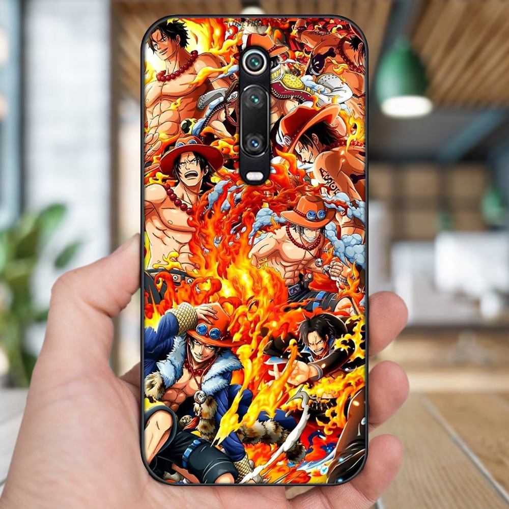 Ốp lưng Xiaomi K20, K20 Pro, Mi 9T viền đen in hình Ace One Piece