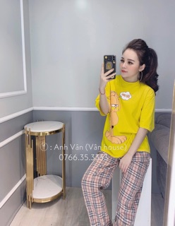 Set bộ mèo quần kẻ BBR