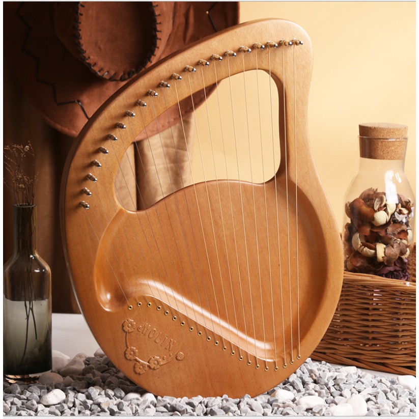 Đàn Lyre 21 dây Lyre Harp Molin-MM1122 Nguyên khối  tặng cây chỉnh dây, phím gãy đàn, khăn lau