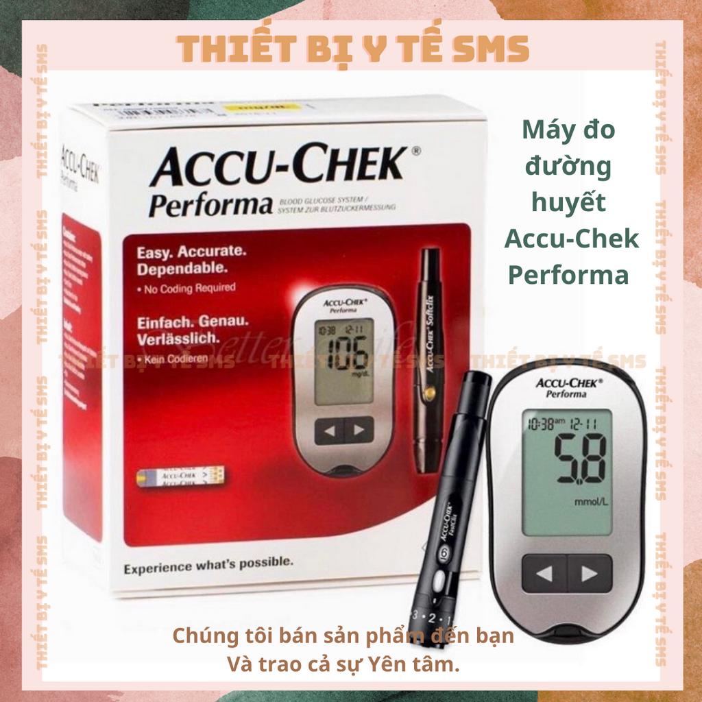 Bộ máy đo đường huyết Accu-check Performa gồm: 01 máy + 1 bút lấy máu softclix + 10 kim