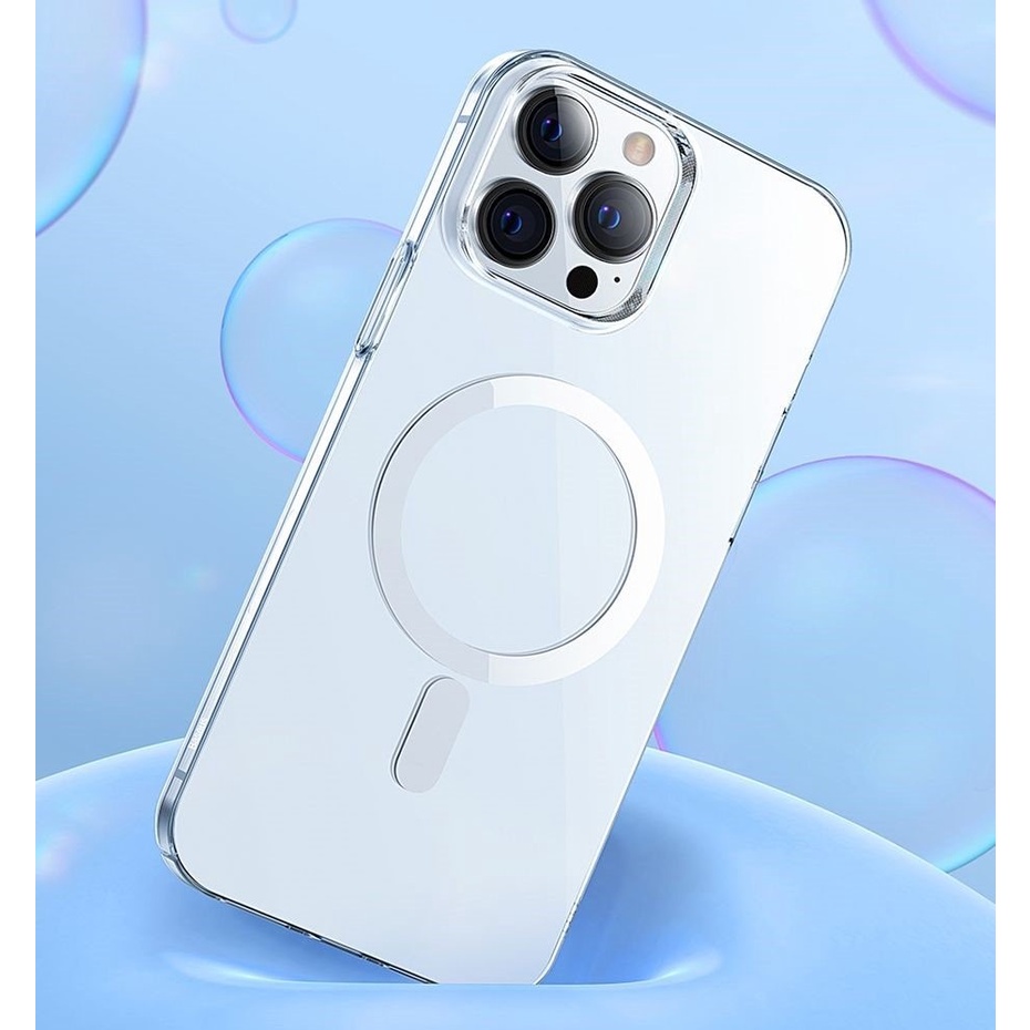 Ốp lưng PC siêu mỏng Magsafe từ tính Baseus Crystal Magnetic Dành Cho Phone 13 Promax/ 13Pro/ 13