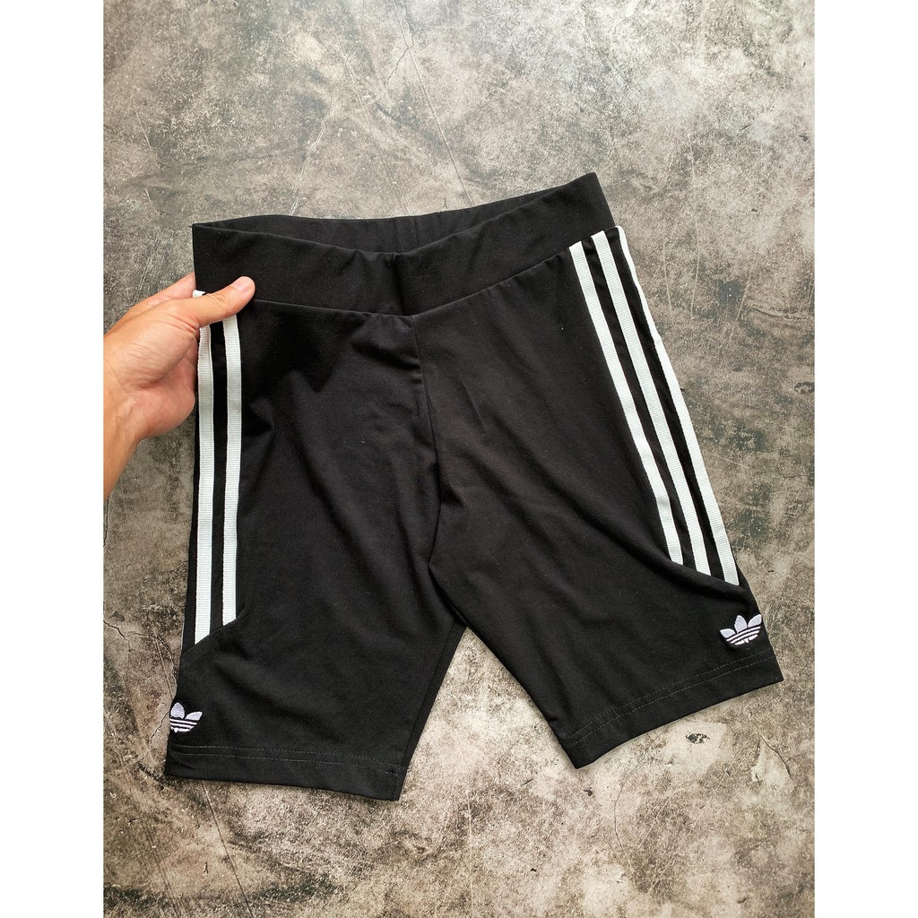 Quần Legging Short das đen 3 sọc mới 1619 Lock-Up cycle Tights