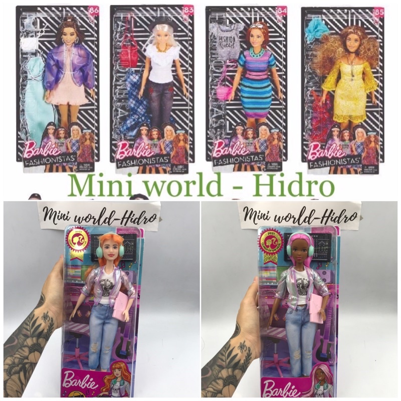 [Nhiều mẫu] Set búp bê Barbie Fashionistas thời trang kèm váy túi