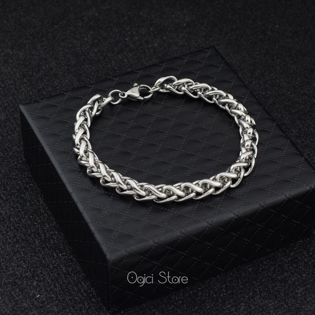 Vòng tay nam thời trang, Lắc tay titan không gỉ thời trang Punk phong cách đường phố, Cá tính, Unisex