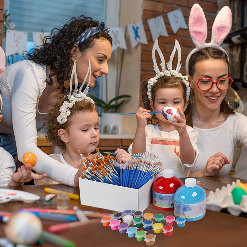 Bộ 100 Cọ Dẹt Và 100 Cọ Vẽ Tranh Màu Nước Chuyên Dụng