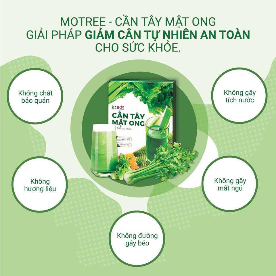 (CHỈ TẶNG POMELO) COMBO 3 Hộp Bột Cần Tây Mật Ong Motree Mẫu Mới Giúp Giảm Cân Hết Mụn Sáng Da Đẹp Dáng Đào Thải Mỡ Thừa