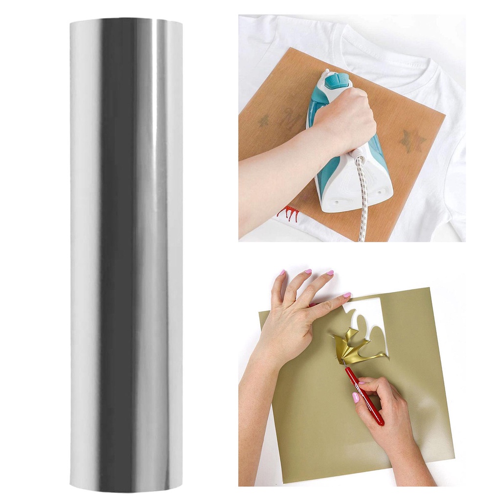 [Lzdhuiz] Set 2 Cuộn Phim Vinyl Dán Bạc