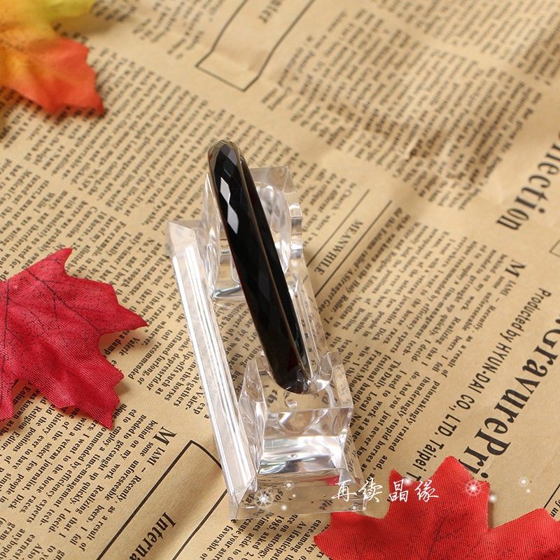 Vòng Tay Đá Mã Não Đen Bản Nhỏ Mỏng Cao Cấp