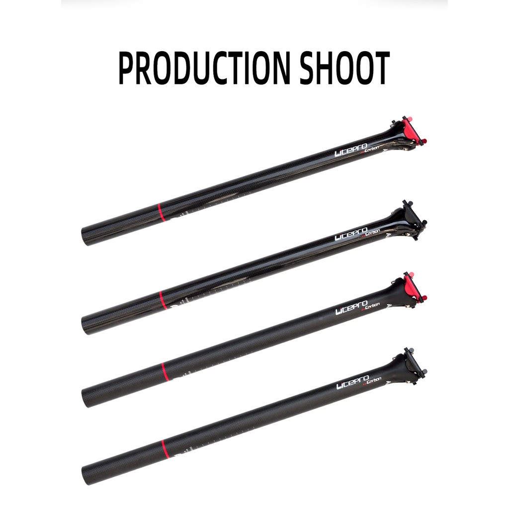 Trục gắn yên xe đạp LITEPRO bằng sợi carbon kích thước 33.9x580mm thích hợp cho xe đạp Litepro 412 BMX A65