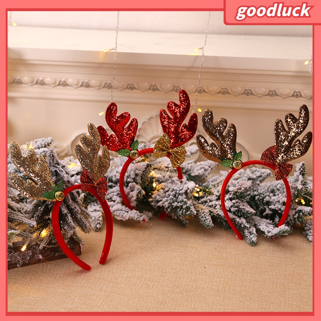 Băng đô cài tóc đính nơ phong cách giáng sinh trọng lượng nhẹ