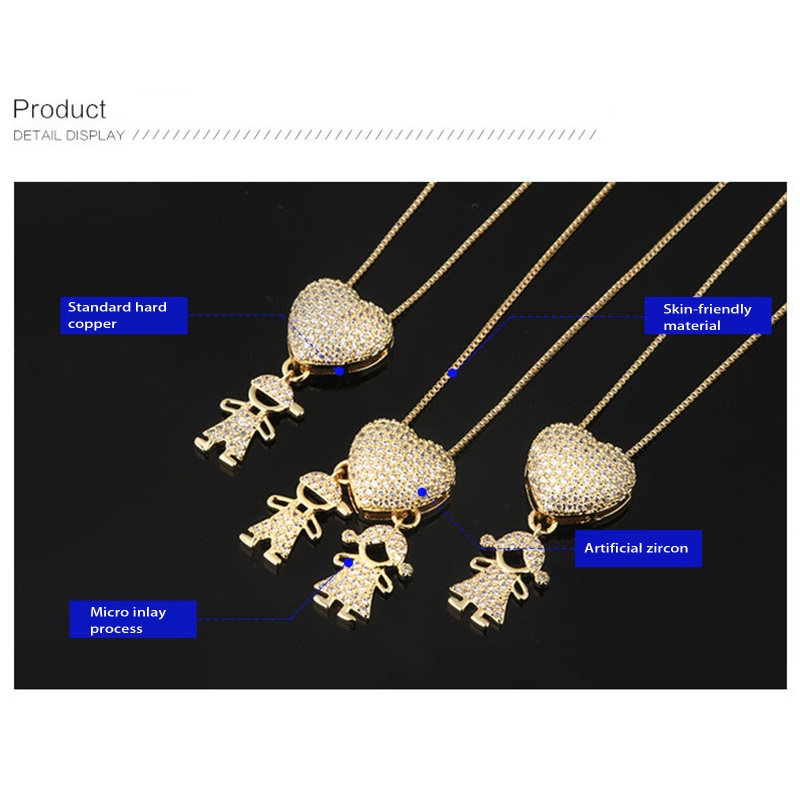 Arin Vòng cổ Đính Đá Zircon Mặt Trái Tim Tinh Tế Sáng Tạo Cho Cặp Đôi G