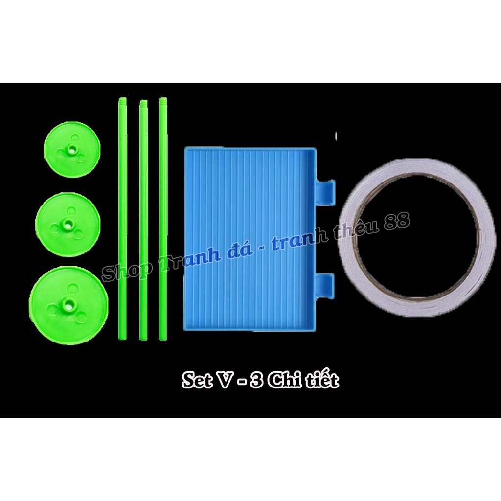 Bộ dụng cụ đính đá - con lăn siêu tốc 360 độ tặng kèm băng dính 2 mặt