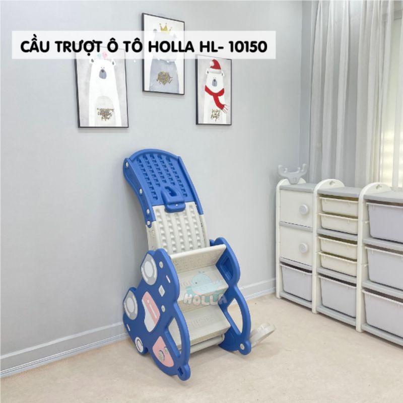 Cầu trượt ô tô Holla tặng gôn bóng rổ kèm