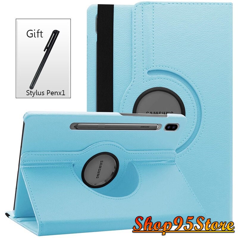 Bao Da Nắp Gập Xoay 360 Độ Chống Sốc Cho Samsung Galaxy Tab S7 Plus T975 T970 T870 T875 (Tặng bút cảm ứng)