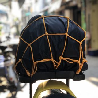 Lưới Ràng Thun Phản Quang 40x40cm Có 6 Móc Bọc Cao Su Dây Ràng Đồ Xe Máy Nón Bảo Hiểm Phụ Kiện Mô Tô