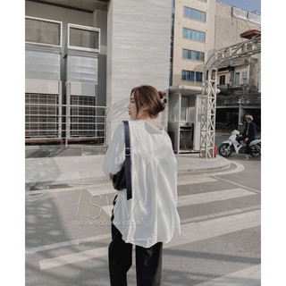 Sơ mi voan lụa buộc nơ bên (ảnh thật)