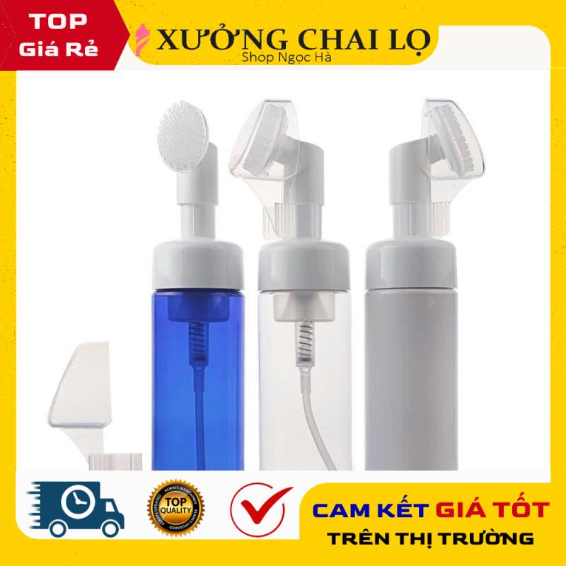 Chai Chiết Mĩ Phẩm ❤ GIÁ RẺ NHẤT ❤ Chai Tạo Bọt Đầu Cọ Mát Xa Silicon 100ml,150ml đựng sữa rửa mặt, phụ kiện du lịch