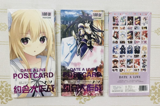 Postcard anime date a live 188 ảnh khác nhau, bộ postcard date a live