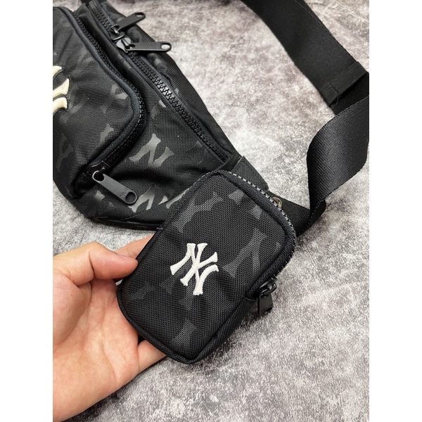 Túi Bao tử MLB NY MONOGRAM WAIST BAG BLACK B438