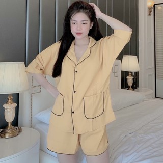 Bộ pijama ngắn tay ngắn - bộ ngủ ulzzang cute hot trend 2021