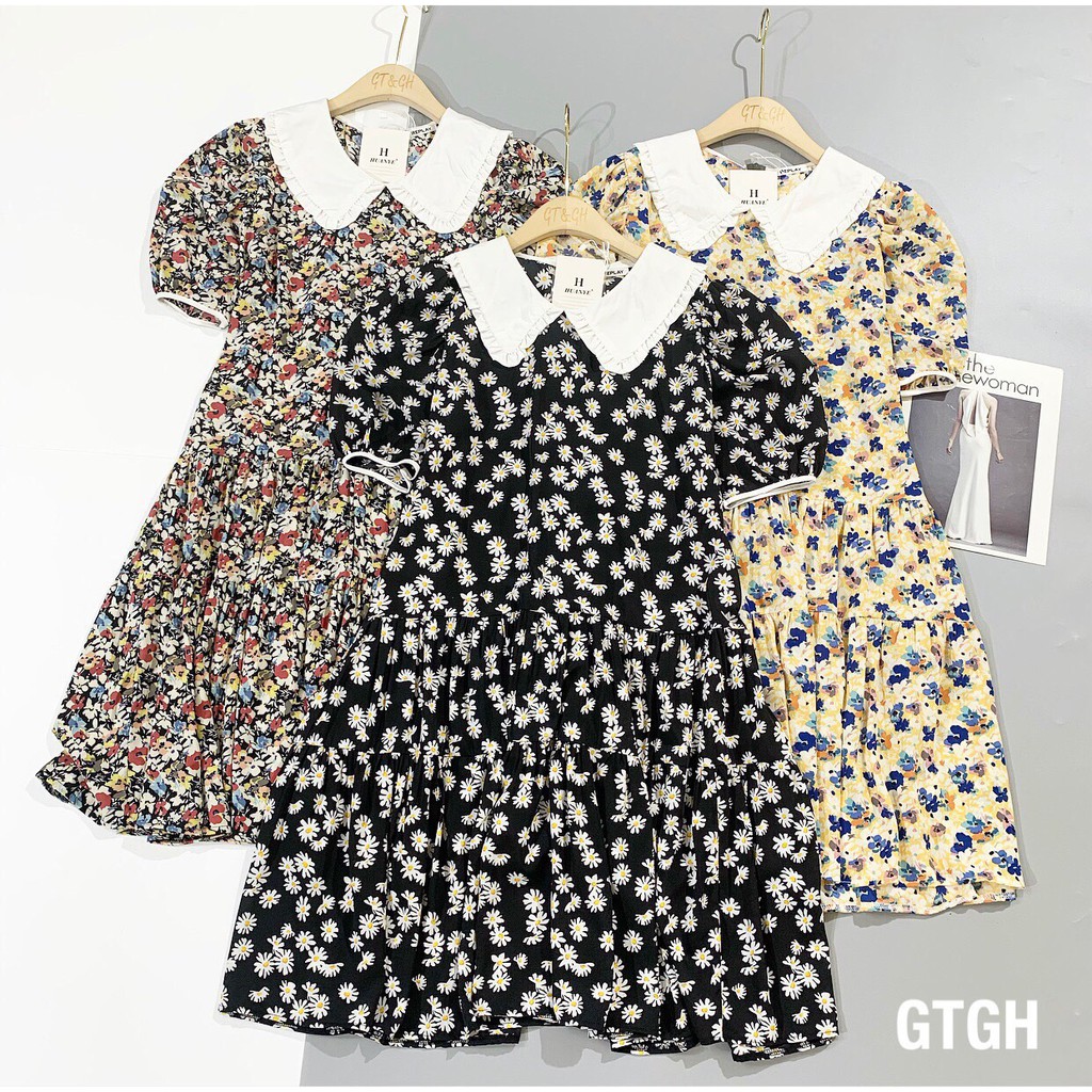 Đầm Hoa Nhí Vintage Cổ Sen Kèm dây❤️freeship ❤️ ảnh thật | BigBuy360 - bigbuy360.vn
