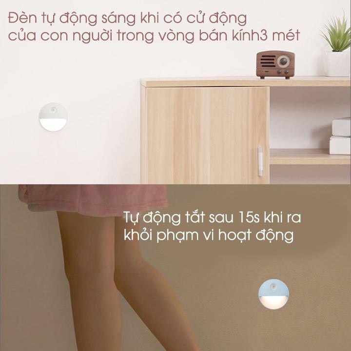 Đèn led cảm ứng chuyển động dán tường tiện lợi