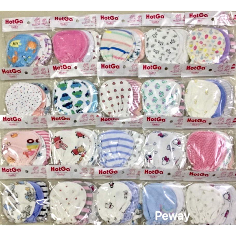 SET 3 ĐÔI BAO TAY SƠ SINH COTTON 0-5 THÁNG MỀM MIN, ĐẸP HIỆU HOTGA