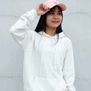 Áo Hoodie Trắng Trơn