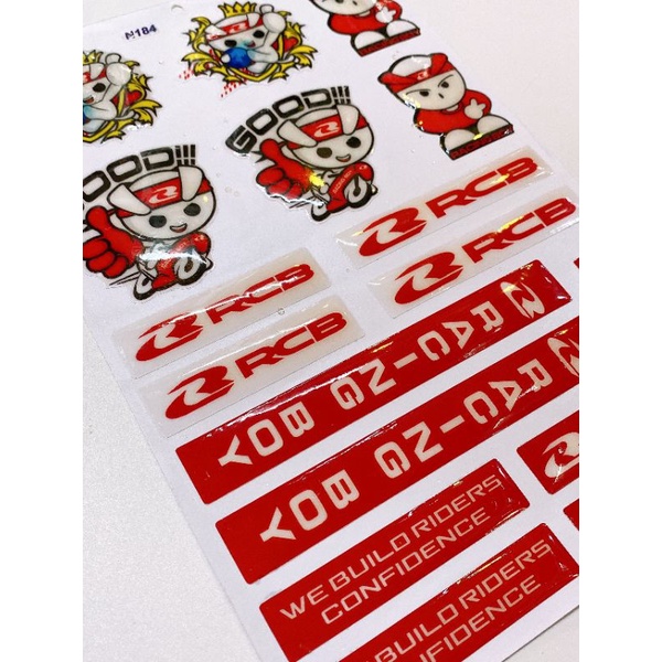 Tem nổi Racing boy bạch tuột rcb cao cấp dán xe máy, ô tô, mũ bảo hiểm chống thấm nước, chống bay màu