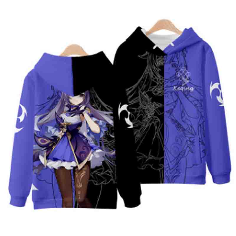 Genshin Impact Coat Áo Khoác Tay Dài Có Nón Thời Trang Trẻ Trung