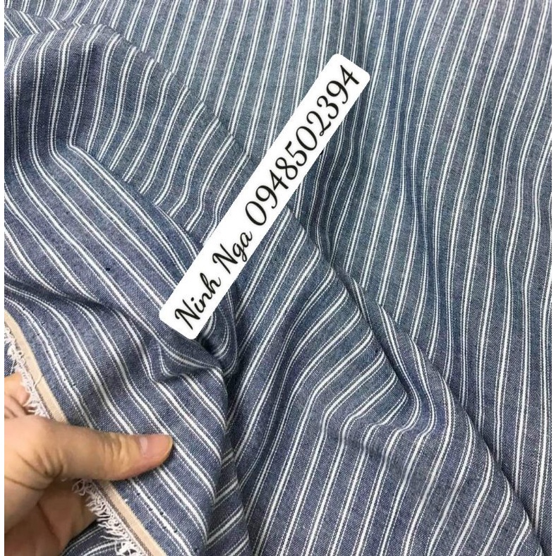 Vải linen kẻ sọc