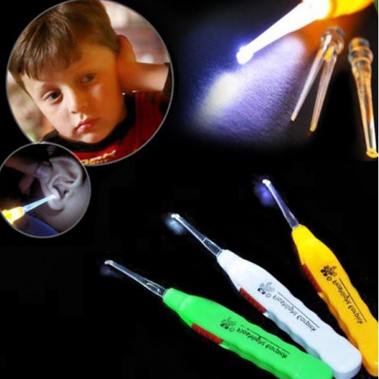 Cây lấy ráy tai 3 đầu có đèn phát sáng