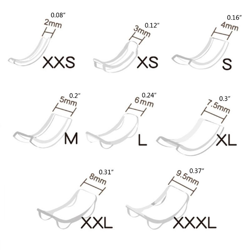 1 Bộ Vòng Giảm Kích Cỡ Nhẫn Màu Trong Suốt