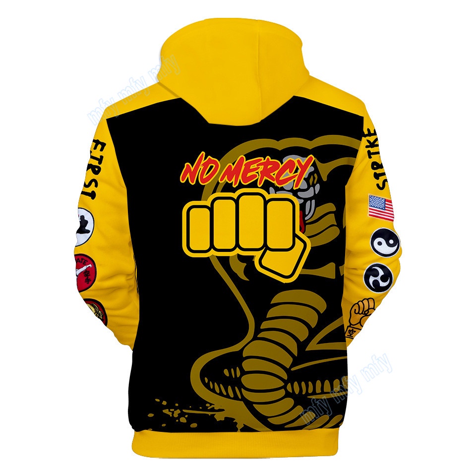 Áo Khoác Hoodie Hóa Trang Nhân Vật Hoạt Hình Cobra Kai The Karate Dành Cho Người Lớn/Trẻ Em