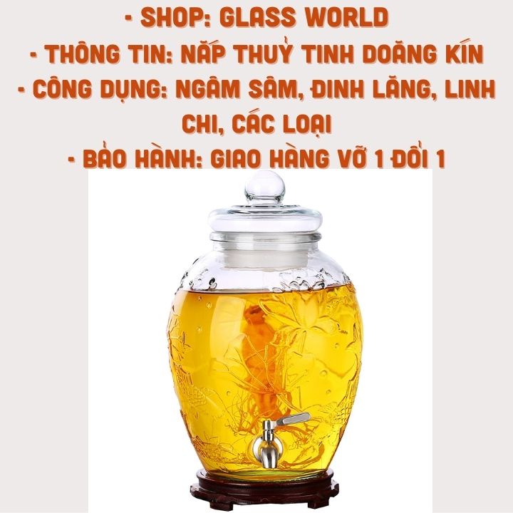 Bình thủy tinh 👑 Cá Chép Hoa Sen 👑 5-8-10-15-20-25-30L kiểu dáng độc đáo đa dạng -