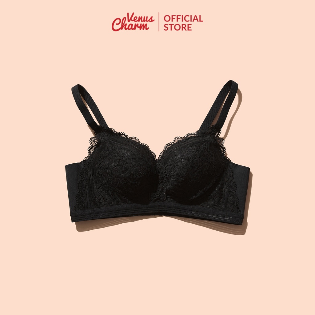 Áo lót không gọng Venus Charm phối ren nâng ngực tạo khe quyến rũ 8139