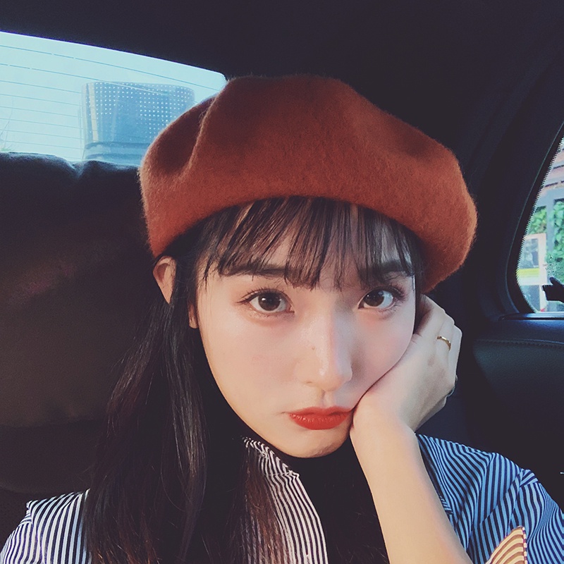 Mũ nồi vải len phong cách Hàn Quốc thời trang mùa đông cho nữ