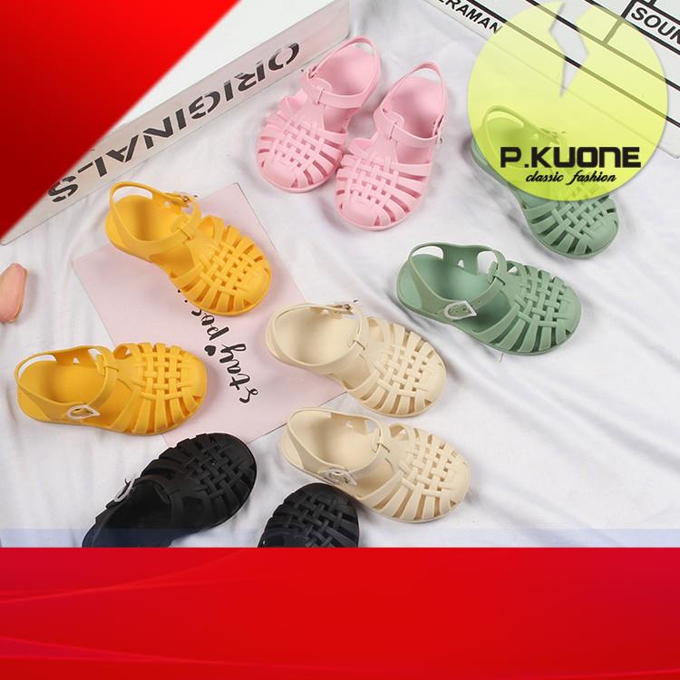 Xăng Đan Đế Bằng Phối Khóa Kiểu Hàn Quốc Xinh Xắn Cho Bé Gái